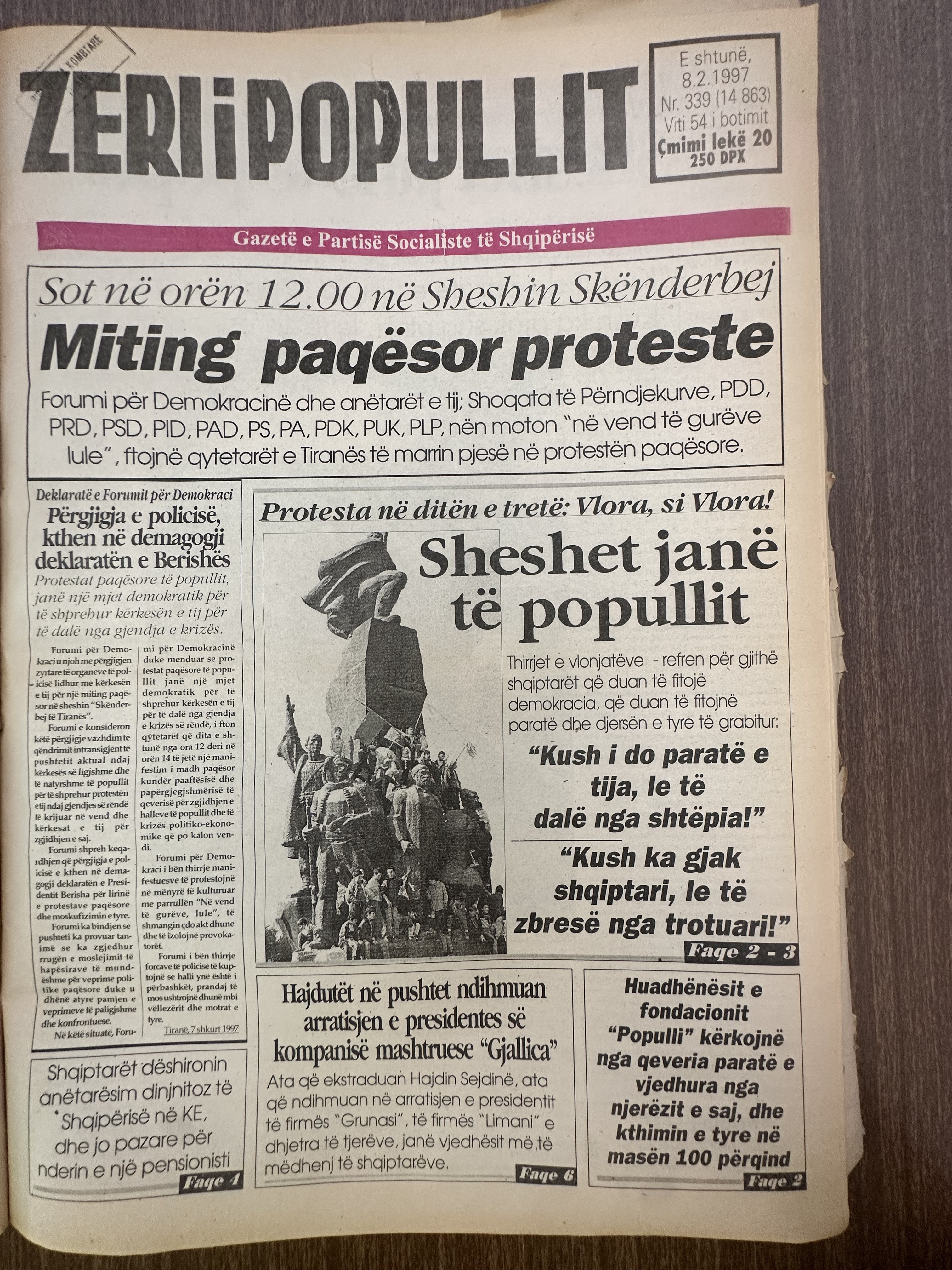 Zëri i Popullit 1997-02-08